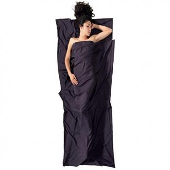 Saco de Dormir Cocoon Rectangular de Thermolite y Seda (Gris Volcán) 220 x 90 cm