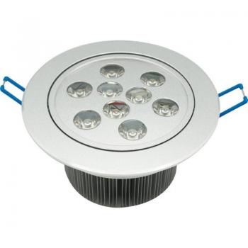 Downlight LED Empotrable 9W Blanco Cálido con Contorno Gris