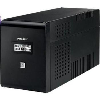 SAI/UPS Interactivo Phasak 650VA con AVR, 2xSchuko, LCD + USB + RJ - Modelo PH 9465