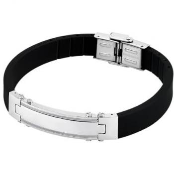 Pulsera Lotus Style LS1695/2/1 Acero Inoxidable y Caucho para Hombre - Resistente y Elegante - Tamaño 63x40 mm
