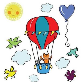 BABY'S CLAN Air Balloon - Adhesivo decorativo para pared
