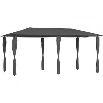 Cenador Gazebo con revestimiento vertical 3x6x2,6 m antracita 160g/m²
