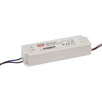 Driver LED Mean Well LPC-35-1050, Corriente constante 31.5 W, 1.05 A, 9 - 30 V DC, No dimmable, Protección contra sobretensiones