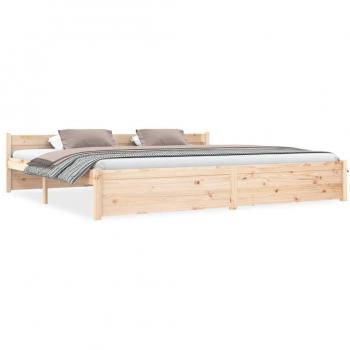Cama de madera maciza 200x200 cm