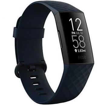 Fitbit Charge 4 Pulsera de actividad premium con GPS integrado, sumergible hasta 50m y 7 dias de batería, Azul