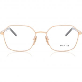 Prada Women's Rose-Gold Prescription Eyeglasses PR 55YV SVF1O1 51mm - Blue Light Blocking Available