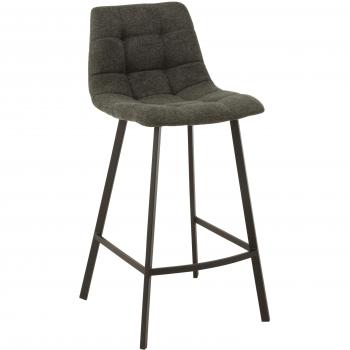 Silla de bar de metal gris oscuro Stephano 47 cm