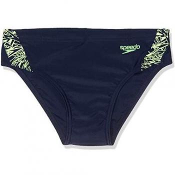 Speedo Boom Splice 6.5cm Brief Jm Bañador, Niños, Navy/Bright Zest, 32