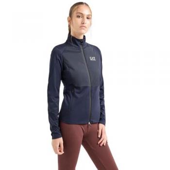EA7 Emporio Armani Women's Navy Hoodie 6DTM39_TJUFZ, Casual, Sportswear, Long Sleeve