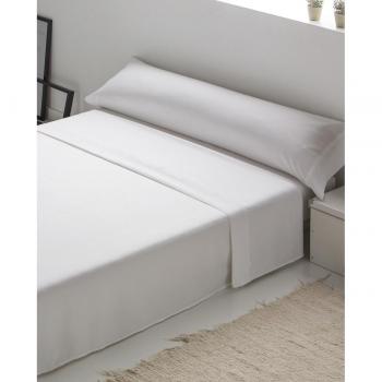 Juego de Sábanas Hosteline IRIS Blanco para Cama de 90, compuesto por 1 sábana bajera, 1 sábana encimera y 1 funda de almohada, fabricado en tejido suave y transpirable,