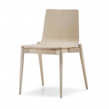 Silla de madera de 390 malmoe, esche gebleicht, estándar