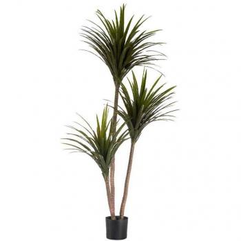 Ibergarden - Planta Decorativa Hoja Estrecha de Plástico con Cable de Hierro, Dimensiones: 80 x 200 x 105 cm