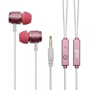 COOL SMARTPHONES & TABLETS ACCESSORIES Auriculares 3,5 mm Metalizado Stereo con Micro Rosa