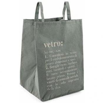 Villa d'Este Home Tivoli victionary - Cesto de Cristal, Gris, Medidas 30 x h 43 cm.