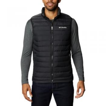 Chaleco Columbia Powder Lite™ II Negro para Hombre, tamaño L, ligero, aislante, con tecnología de compresión y resistencia al agua