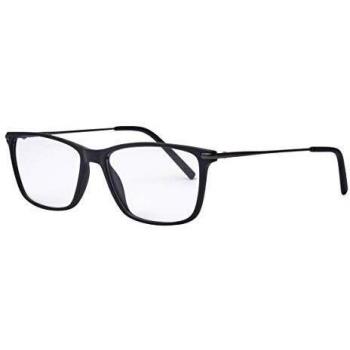 Square Full Rim Acetate Men's Prescription Glasses - Black, Size 54, Blue Light Block Available - SmartBuy Collection
