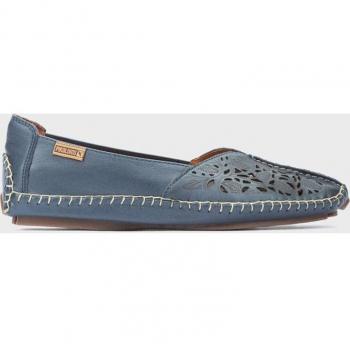 PIKOLINOS Mocasín de piel JEREZ 578 en color azul con detalles calados