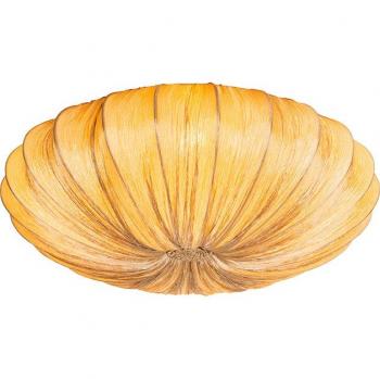 Lámpara de techo redonda beige 60 cm 5 luces textil/acero LED 200W máxima - Plu