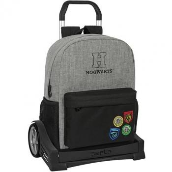 Mochila Escolar con Carro Evolution Harry Potter House of Champions - Diseño Ergonómico - Amplio Espacio de Almacenamiento - Bolsillos Multifuncionales - Licencia Oficial