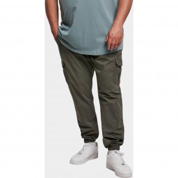 Urban Classics Dark Grey AOP Glencheck Cargo Jog Pants