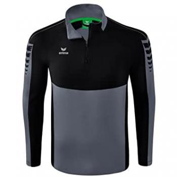 Sudadera Erima Six Wings Con Media Cremallera Unisex Gris XXL