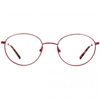 SmartBuy Collection Oval Full Rim Titanium Women’s Prescription Glasses - Red - Size 49 - Blue Light Block Available - Free Lenses