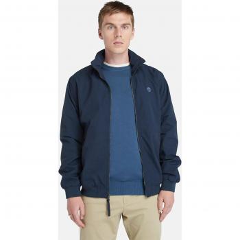 Timberland Men's Water-Resistant Blue Bomber Jacket with Zip Closure - Size S