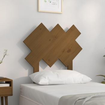 Cabecero para cama madera maciza de pino marrón miel 72,5x3x81 cm