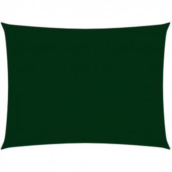 Toldo de vela rectangular de tela Oxford verde oscuro 2x4,5 m