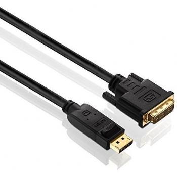 Cable adaptador DisplayPort a DVI 18+1 de 5 m, color negro