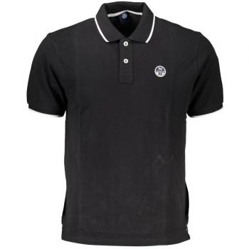 Men's Black Cotton Polo Shirt - Size XL - Short Sleeves
