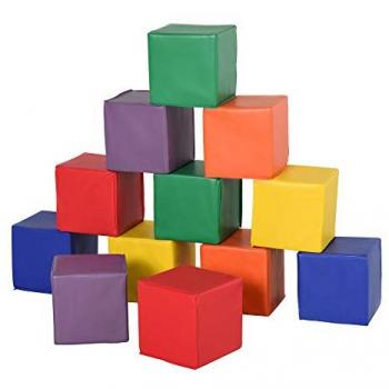 Juego de 12 Bloques de Espuma Multicolor para Psicomotricidad y Aprendizaje Infantil