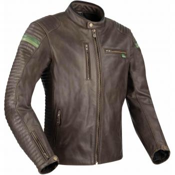 Chaqueta de cuero de motocicleta Segura Cobra - Marrón (XL)