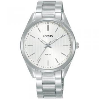Reloj Lorus Mujer 3 Agujas Acero 34mm Esfera Blanca Resistente al Agua 10 ATM