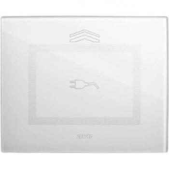 Placa Táctil de Cristal 3 Módulos Deslizantes para Tomas Sistema 44 Acabado Blanco Brillante 44PVTCS3