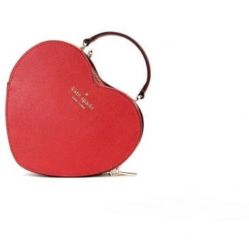 Kate Spade Love Shack Candied Cherry Saffiano Top Handle Heart Crossbody Handbag Red