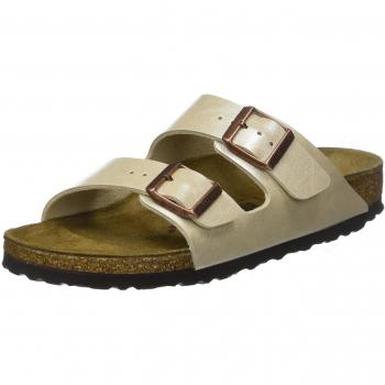 Birkenstock Arizona Birko-Flor Unisex Sandals - Pearl White, Size 41 EU