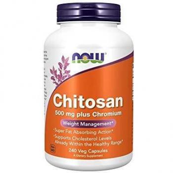NOW Foods Chitosan with Chromium Supplement - 500 mg, 240 Capsules