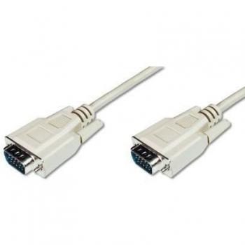 DIGITUS CABLE VGA SVGA PREMIUM HPDB MACHO - MACHO DE 1.8M, beige