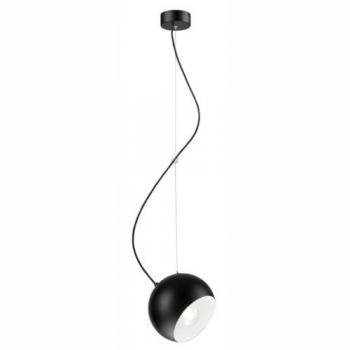 Lámpara de Suspensión Inez, Metal Negro, 85x17x17 cm