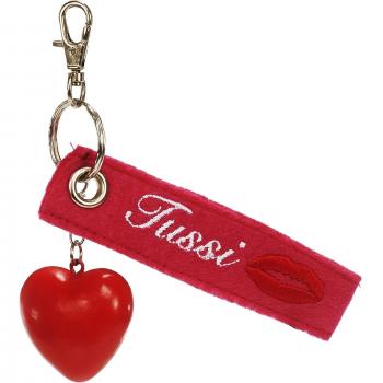 Sunny Toys 14883 - Llavero con etiqueta bordada, diseño con texto Tussi