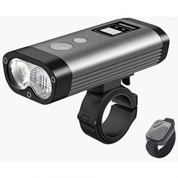 RAVEMEN PR1600 USB Recargable DuaLens Faro Delantero para Bicicleta con 1600 Lúmenes