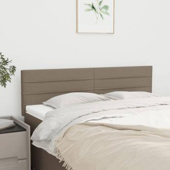 Cabeceros 2 unidades tela gris taupe 72x5x78/88 cm