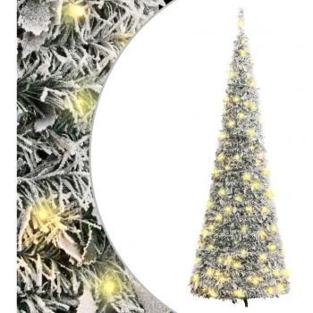 Pop-up Flocked Snow Artificial Christmas Tree with 100 LEDs - 150 cm (59.1)