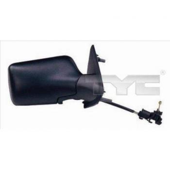 Espejo retrovisor TYC 337-0003 con diseño específico para vehículos, ajuste manual, vidrio convexo y acabado en negro