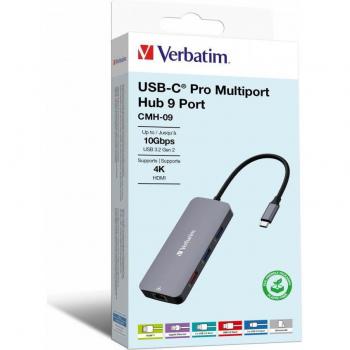 Verbatim CMH-09 USB Type-C 9-Port Pro Multiport Hub