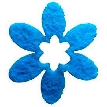 Petra es Craft News a - blf 1516-57 100 x 40 mm diseño de Flores Turquesa/Fieltro