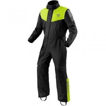 Revit Traje de Lluvia Pacific 4 H2O - Impermeable, de una pieza, color negro con amarillo neón