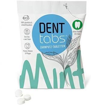 Denttabs Natural Toothpaste Tablets without Fluoride Mint 125 tab