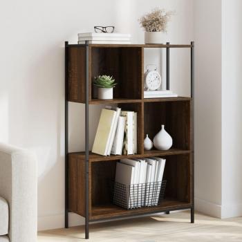 Librería Estantería de Madera Multicapa Marrón Roble 72x28 cm x 109 cm
